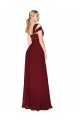 A-Line Sweetheart Soft Chiffon Long Burgundy Prom Dress Canada