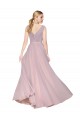 A-Line High Neck Soft Chiffon Long Primrose Prom Dress Canada