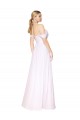 A-Line High Neck Soft Chiffon Long White Prom Dress Canada