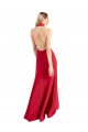 A-Line Halter Neck Stretch Crepe Long Red Prom Dress Canada
