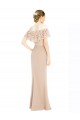 A-Line Off the Shoulder Soft Chiffon & Lace Long Champagne Prom Dress Canada
