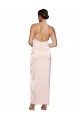 A-Line One Shoulder Silk like Satin Long Pink Prom Dress Canada