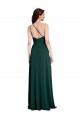 A-Line One Shoulder Stretch Crepe Long Midnight Green Prom Dress Canada