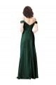 A-Line Spaghetti Straps Stretch Satin Long Hunter Prom Dress Canada
