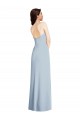 A-Line Strapless Stretch Crepe Long Light Sky Blue Sleeveless Prom Dress Canada