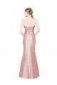 A-Line Strapless Stretch Satin Long Prom Dress Canada