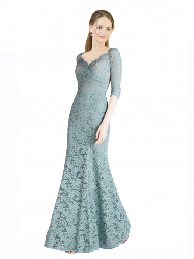 A-Line Sweetheart Lace Long Prom Dress Canada