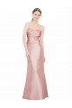 A-Line Strapless Stretch Satin Long Prom Dress Canada