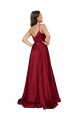 A-Line Sweetheart Silk like Satin Long French Blue Black Tie Prom Dress Canada