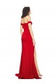 A-Line Sweetheart Silk like Satin Long Red Prom Dress Canada