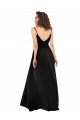 A-Line V-Neck Silk like Satin Long Black High Low Prom Dress Canada