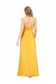 A-Line V-Neck Silk like Satin Long Prom Dress Canada