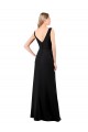 A-Line V-Neck Soft Chiffon Long Black Prom Dress Canada