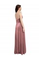 A-Line V-Neck Stretch Velvet Long Cinnamon Rose Prom Dress Canada