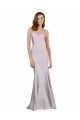 Mermaid Strapless Stretch Crepe Long Arctic Lilac Prom Dress Canada