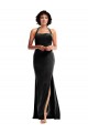 Mermaid Halter Neck Stretch Velvet Long Black Prom Dress Canada