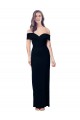 Mermaid Off the Shoulder Stretch Crepe Long Black Prom Dress Canada