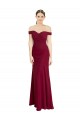 Mermaid Off the Shoulder Soft Chiffon Long Burgundy Black Tie Prom Dress Canada