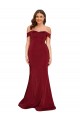 Mermaid Off the Shoulder Spandex Long Burgundy Plus Size Formal Prom Dress Canada