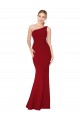 Mermaid High Neck Stretch Crepe Long Burgundy Prom Dress Canada