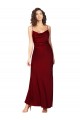 Sheath Cowl Neck Silk like Satin Long Burgundy Black Tie Prom Dress Canada