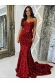 Sheath Sweetheart Velvet Sequins Court Train Burgundy Velvet Sequin Prom Dress Canada