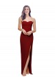 Sheath Sweetheart Stretch Crepe Long Burgundy Prom Dress Canada