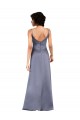 Column V-Neck Silk like Satin Long Black Prom Dress Canada