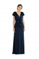 Trumpet Off the Shoulder Stretch Crepe Long Dark Navy Prom Dress Canada