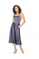 A-Line Scoop Neck Silk like Satin Midi Length Dusk Prom Dress Canada