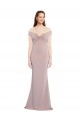 Mermaid V-Neck Stretch Crepe Long Dusty Pink Prom Dress Canada