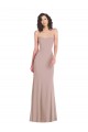 Mermaid Strapless Stretch Crepe Long Dusty Pink Prom Dress Canada