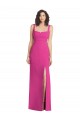 Trumpet Square Neck Stretch Crepe Long Fuchsia Prom Dress Canada
