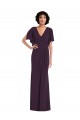 Sheath V-Neck Spandex Long Grape Prom Dress Canada