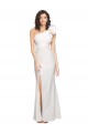 Sheath One Shoulder Stretch Crepe Long Ivory Prom Dress Canada