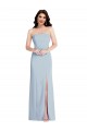 A-Line Strapless Stretch Crepe Long Light Sky Blue Sleeveless Prom Dress Canada