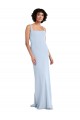Sheath Square Neck Stretch Crepe Long Light Sky Blue Prom Dress Canada