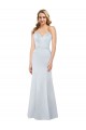 Sheath Strapless Satin Long Light Sky Blue Prom Dress Canada