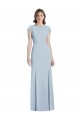 Trumpet Bateau Neck Stretch Crepe Long Light Sky Blue Prom Dress Canada