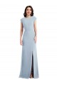 Trumpet Stretch Crepe Long Light Sky Blue Prom Dress Canada