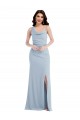 Trumpet One Shoulder Stretch Crepe Long Light Sky Blue Prom Dress Canada