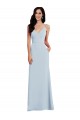 Trumpet Spaghetti Straps Stretch Crepe Long Light Sky Blue Prom Dress Canada
