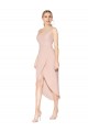 Mermaid High Neck Stretch Crepe Knee Length Mauve High Low Prom Dress Canada