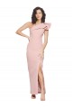 Sheath One Shoulder Stretch Crepe Long Mauve Prom Dress Canada