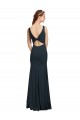 Mermaid Bateau Neck Stretch Crepe Long Black Prom Dress Canada