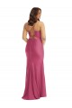 Mermaid Cowl Neck Silk like Satin Long Fuchsia Plus Size Formal Prom Dress Canada