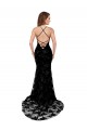Mermaid High Neck Lace Long Black Black Tie Prom Dress Canada