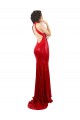 Mermaid High Neck Sequin Long Red Prom Dress Canada