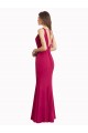Mermaid High Neck Soft Chiffon Long Red Prom Dress Canada