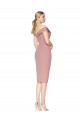 Mermaid High Neck Stretch Crepe Knee Length Dusty Pink Black Tie Prom Dress Canada